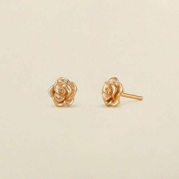 June Birth Flower Stud Earrings - Picture 1 of 1